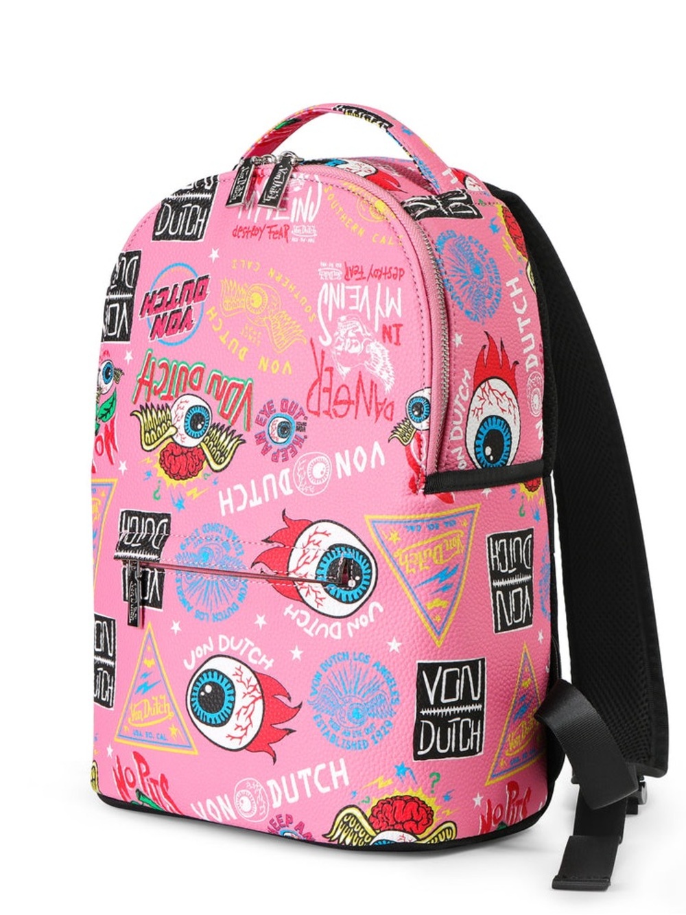 Von Dutch light pink Jax backpack